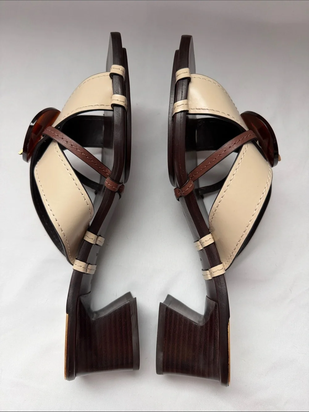 TORY BURCH KNOTTED HEELED MULE SANDAL. Size 8.5. Never worn.